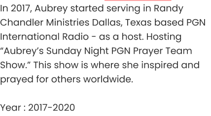 Aubrey Awayion PGN Radio Show