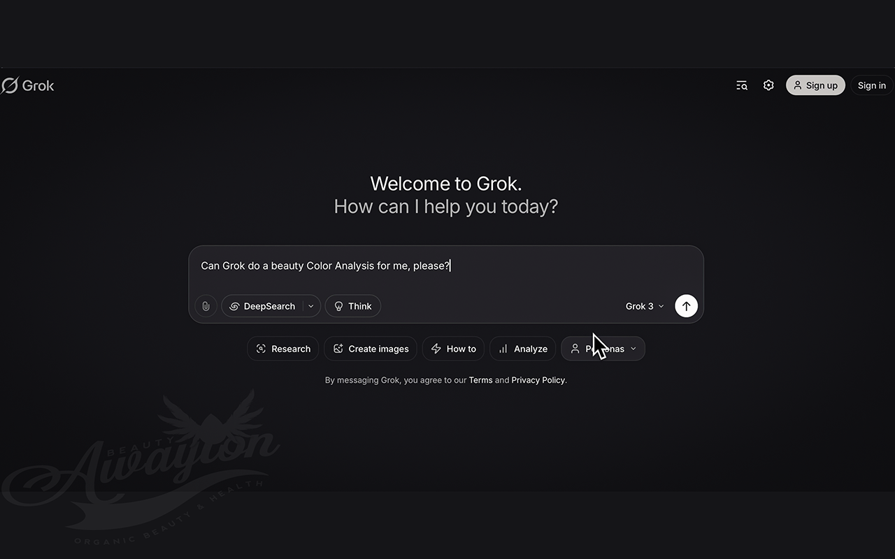 Grok’s FREE Color Analysis